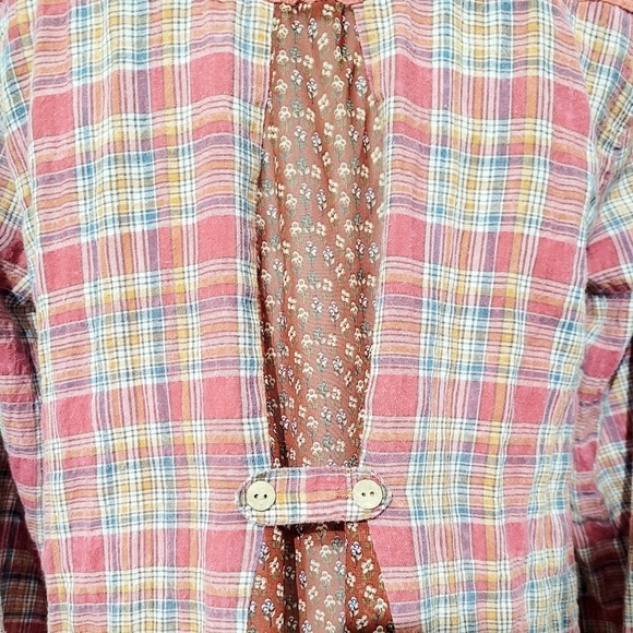 Miss Me Women’s SZ Small Plaid & Lace Button Down Shirt Long Sleeve Western Boho - Picture 6 of 12